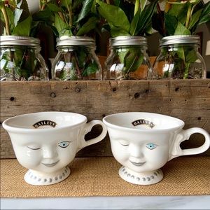 Baileys•Set of Two (2)•Vintage and Retired•Helen Hunt Winking Face Cups